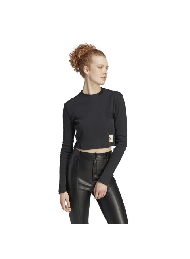 اديداس تي شيرت بأكمام طويلة وضلع